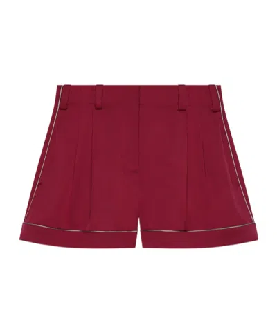 Givenchy Shorts In Silk In Red Cherry
