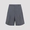 Givenchy Whiteblue Check Pattern Shorts In Black