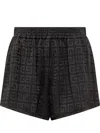 GIVENCHY GIVENCHY SHORTS WITH ZIP IN 4G JACQUARD