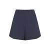 Givenchy Wool Shorts With Front Pleats And Pockets In Blue