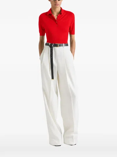 Givenchy Short-sleeve Knitted Polo Shirt In Red