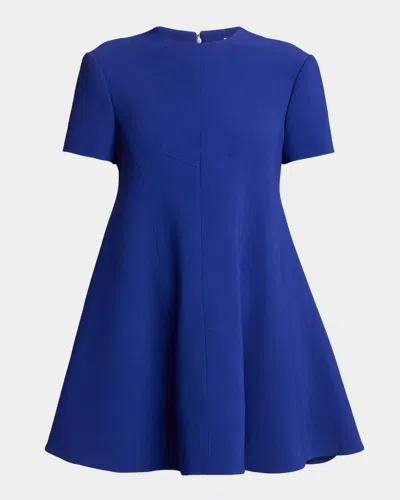 Givenchy Short-sleeve Mini Swing Dress In Blue