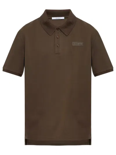 Givenchy Short-sleeve Polo Button-down With Tonal Gros Grain Detail In Multi