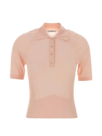 Givenchy Short-sleeve Cropped Polo Shirt In Pink