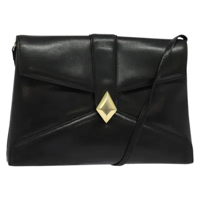 Pre-owned Givenchy Shoulder Bag Leather Black Leather Shoulder Bag Bag ()