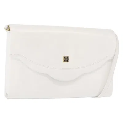Pre-owned Givenchy Shoulder Bag Leather White Leather Shoulder Bag Bag ()