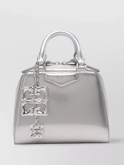 Givenchy Shoulder Bag With Detachable Strap And Metal Chain In Metallic