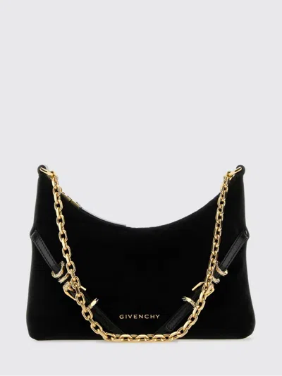 Givenchy Velvet Party Shoulder Handbag With Crossbody Strap In Brown