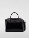 Givenchy Antigona Glossed Leather Top Handle Bag In Black
