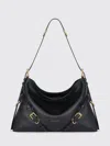 Givenchy Women Large Voyou Shoulder Bag In Shiny Leather In Black