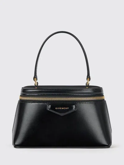 Givenchy Vanity Antigona Leather Handbag With Lettering Logo On The Front In Black