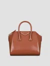 Givenchy Antigona Mini Leather Tote Bag In Brown