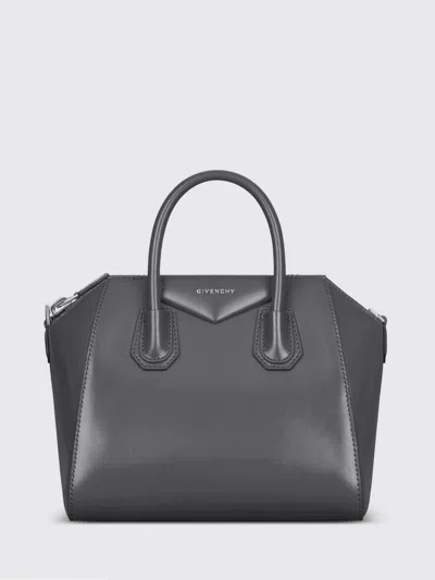 Givenchy Small Antigona Bag In Box Leather In Gray