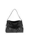 Givenchy Women Voyou Medium Leather Shoulder Bag In Black