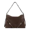 Givenchy Black Calf Leather Bos Taurus Shoulder Bag In Brown
