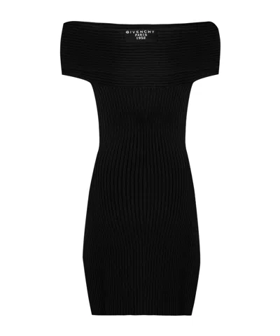 Givenchy Shoulder Mini Dress In Black