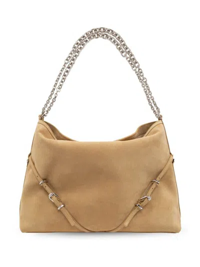 Givenchy Tan Medium Voyou Chain Bag In 231-hazel