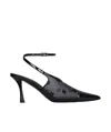 Givenchy Show 75 Black Mesh Slingbacks In Black