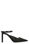 Givenchy Show Logo-embroidered Leather-trimmed Mesh Slingback Pumps In Black