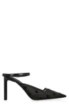 Givenchy Show Logo-embroidered Leather-trimmed Mesh Slingback Pumps In Black