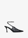 Givenchy Show 75 Black Mesh Slingbacks In Black