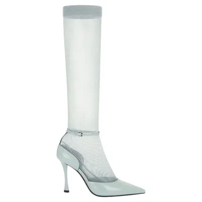 Pre-owned Givenchy Show Stocking Pump It38 In Gray