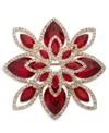 Givenchy Siam Gold-tone Floral Boxed Pin In Pink