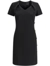 Givenchy Robe En Punto Milano À Boutons In Black