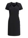 Givenchy Robe En Punto Milano À Boutons In Negro