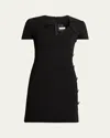 Givenchy Robe En Punto Milano À Boutons In Black