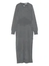 Givenchy Cashmere Midi Dress Featuring Open Back In Gray
