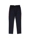 Givenchy Striped Side Panel Wool Trousers Men In Blue