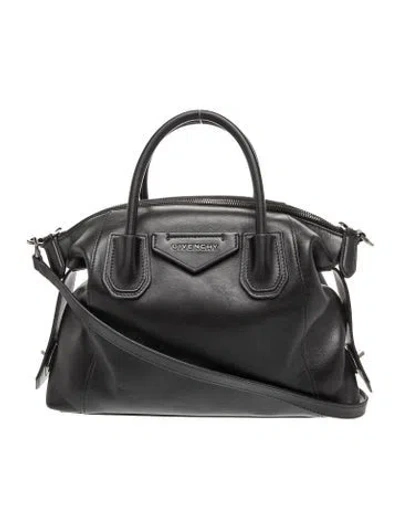 Pre-owned Givenchy Signature Antigona Leather Tote Bag Small In Black