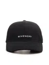Givenchy Round Visor Cap With Embroidered Logo In Negro