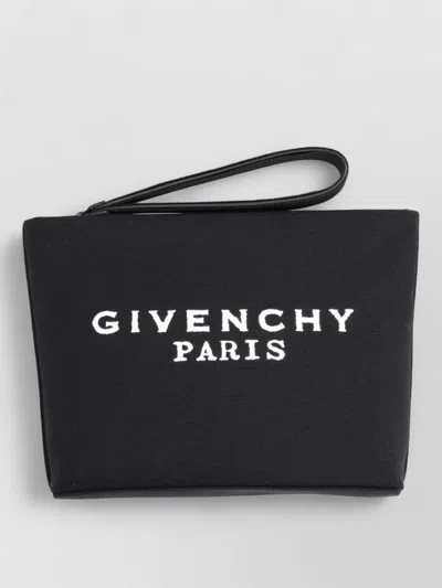 Givenchy Signature Clutch Bag Featuring Wrist Strap In Black