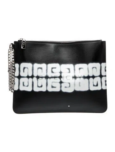 Pre-owned Givenchy Signature Clutch In Black