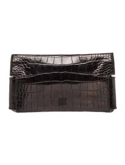 Pre-owned Givenchy Signature Clutch In Grey