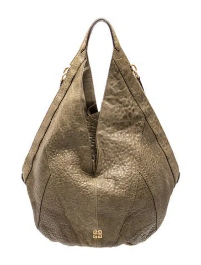 Pre-owned Givenchy Signature Hobo In Green