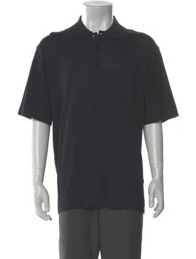 Pre-owned Givenchy Signature Logo Crew Neck Polo Shirt In Gray