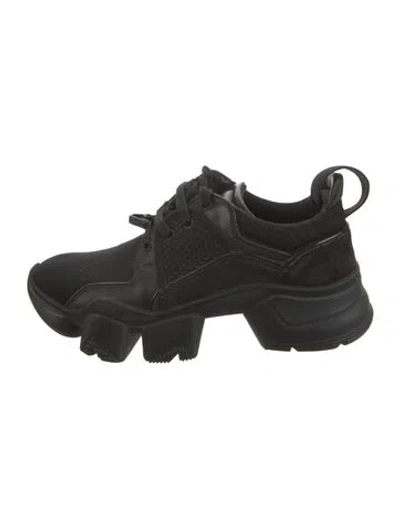 Pre-owned Givenchy Signature Logo Leather Chunky Sneakers In Black