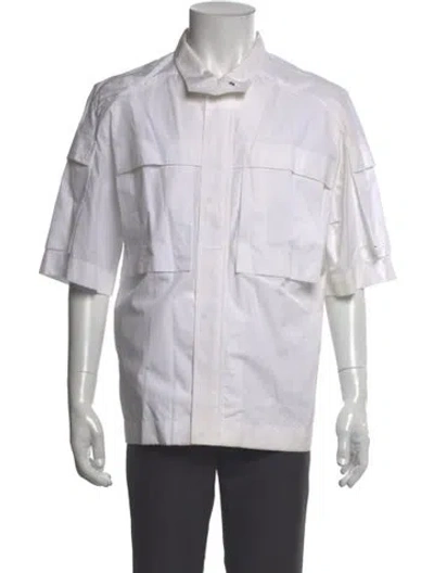 Pre-owned Givenchy Signature Logo Long Sleeve Tuxedo Shirt W/ Tags In White