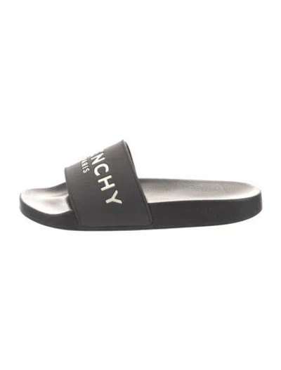 Pre-owned Givenchy Signature Logo Rubber Slides In Multi
