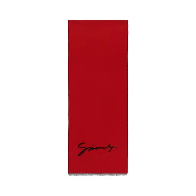 Pre-owned Givenchy Signature Logo Scarf 'black/red' | Men's Size Onesize