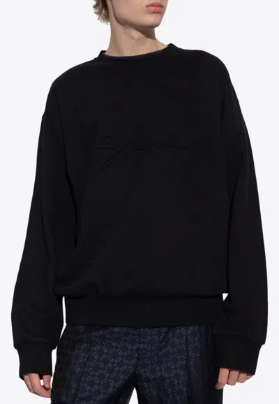 Givenchy Signature Logo Sweatshirt In Black