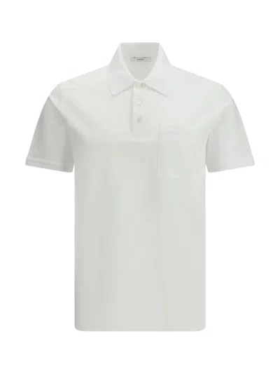 Givenchy Polo In Cotton And Silk With Paris Jacquard In White