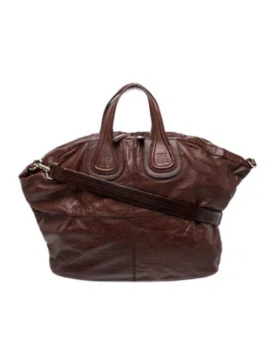 Pre-owned Givenchy Signature Weekender Bag In Brown