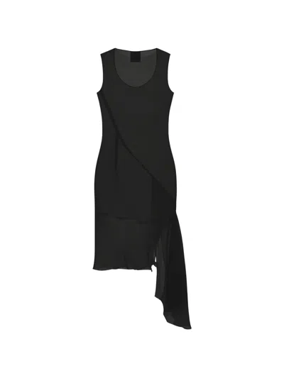 Givenchy Silk Asymmetric Dress In Black