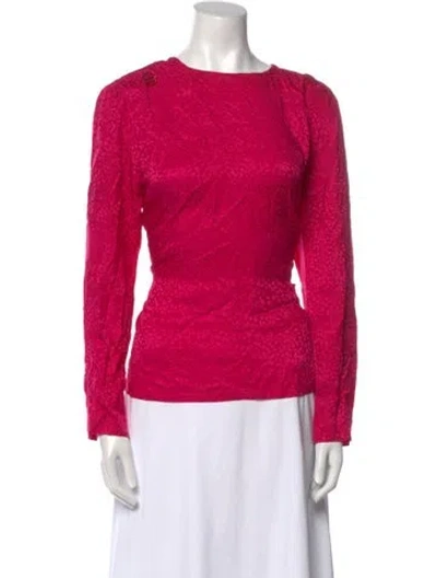 Pre-owned Givenchy Silk Bateau Neckline Top In Pink