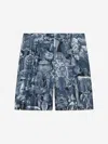 Givenchy Bermuda Shorts In Silk With Hubert Objects Print In Hubert Printed Objects