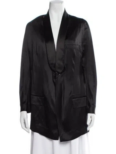 Pre-owned Givenchy Silk Blazer In Black